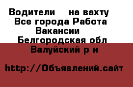 Водители BC на вахту. - Все города Работа » Вакансии   . Белгородская обл.,Валуйский р-н